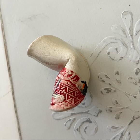 🥠 Vintage Ceramic Chinese Fortune Cookie w Fortune - Picture 4 of 6